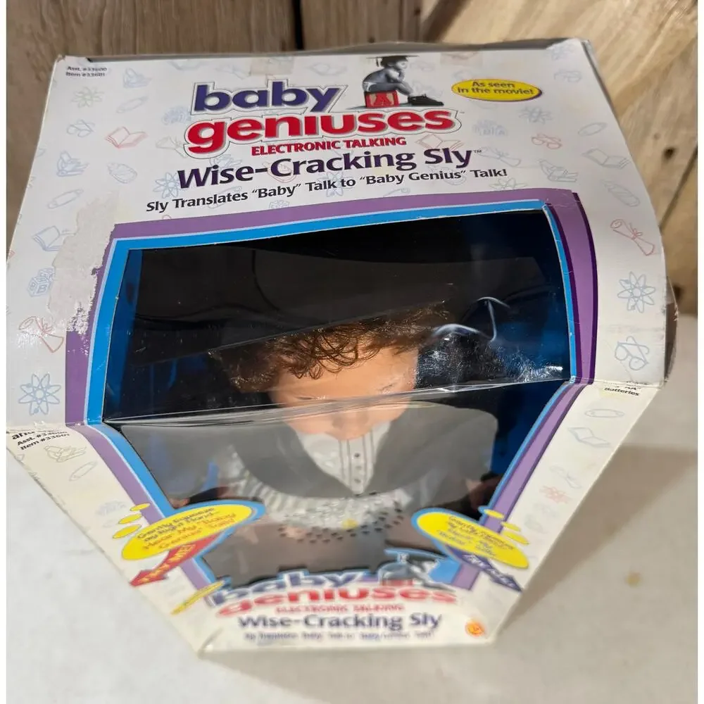 Vintage 1997 Toy Biz Baby Geniuses Wise-Cracking Sly Talking Doll in Box